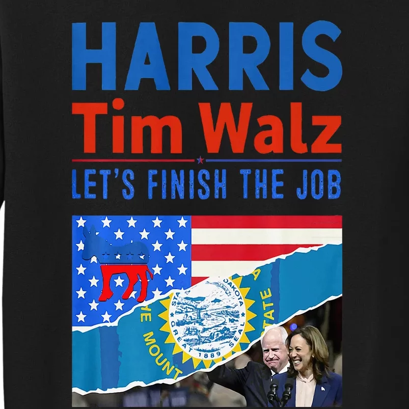 Kamala Harris Tim Walz 2024 Us States Flag South Dakota Premium Tall Sweatshirt