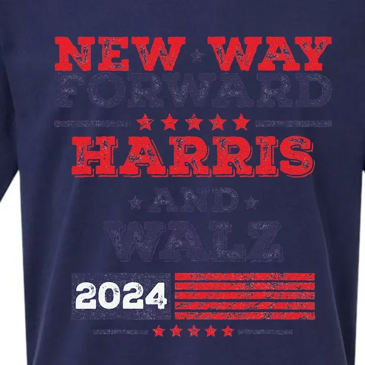 Kamala Harris Tim Walz 2024 New Way Forward Support Harris Sueded Cloud Jersey T-Shirt