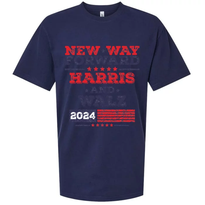 Kamala Harris Tim Walz 2024 New Way Forward Support Harris Sueded Cloud Jersey T-Shirt