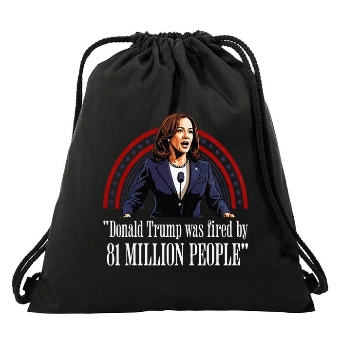 Kamala Harris Trump Debate 2024 Pro Harris 81 Million People Drawstring Bag