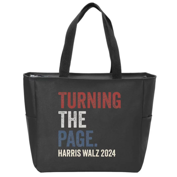 Kamala Harris Turning The Page Zip Tote Bag