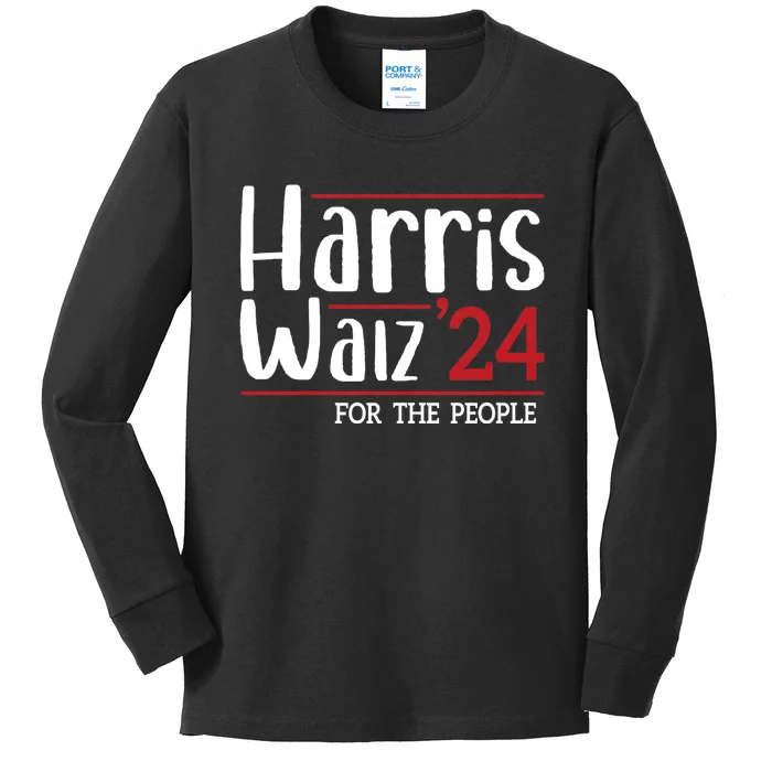 Kamala Harris Tim Walz 2024 Harris Walz 2024 Harris Waltz 2024 Kids Long Sleeve Shirt