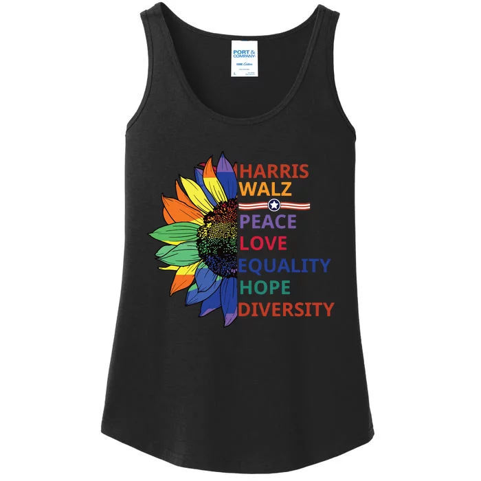 Kamala Harris Tim Walz Waltz Ladies Essential Tank