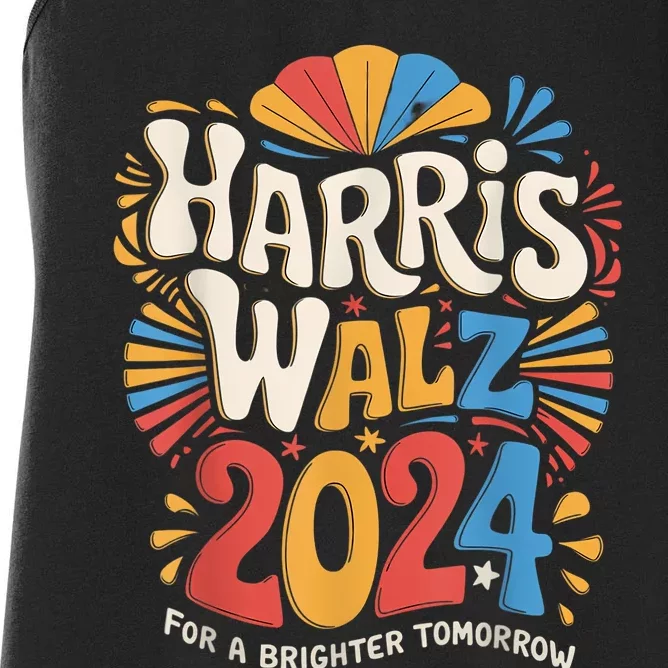 Kamala Harris Tim Waltz Campaign Harris Walz 2024 Election Women's Racerback Tank