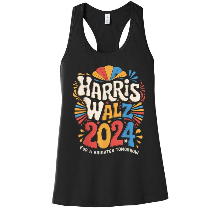 Kamala Harris Tim Waltz Campaign Harris Walz 2024 Election Women's Racerback Tank