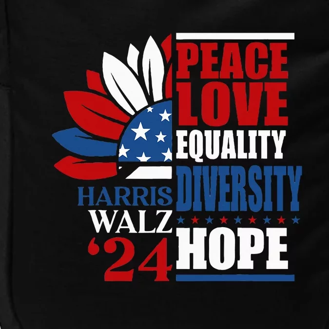 Kamala Harris Tim Walz 2024 Peace Lgbt Harris Waltz 2024 Impact Tech Backpack