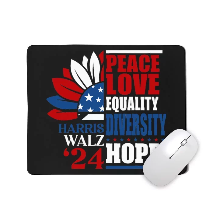 Kamala Harris Tim Walz 2024 Peace Lgbt Harris Waltz 2024 Mousepad