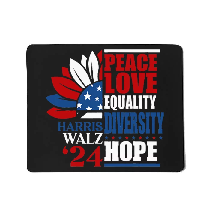 Kamala Harris Tim Walz 2024 Peace Lgbt Harris Waltz 2024 Mousepad