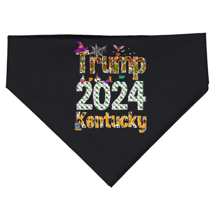 Kentucky Halloween Trump 2024 Election Gift USA-Made Doggie Bandana