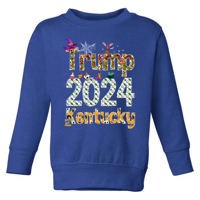 Kentucky Halloween Trump 2024 Election Gift Toddler Sweatshirt