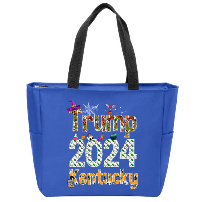 Kentucky Halloween Trump 2024 Election Gift Zip Tote Bag