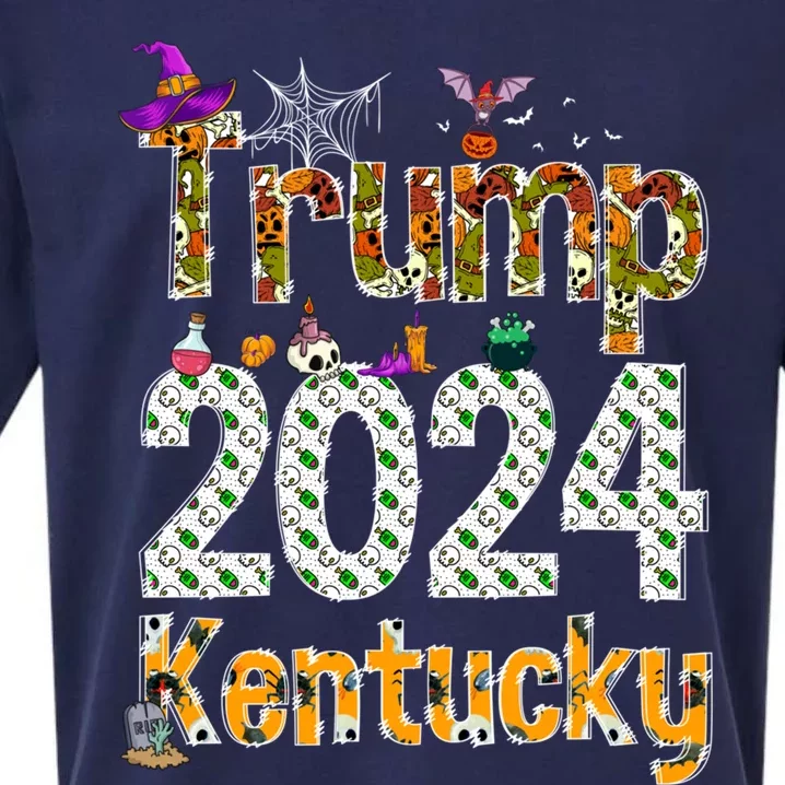 Kentucky Halloween Trump 2024 Election Gift Sueded Cloud Jersey T-Shirt