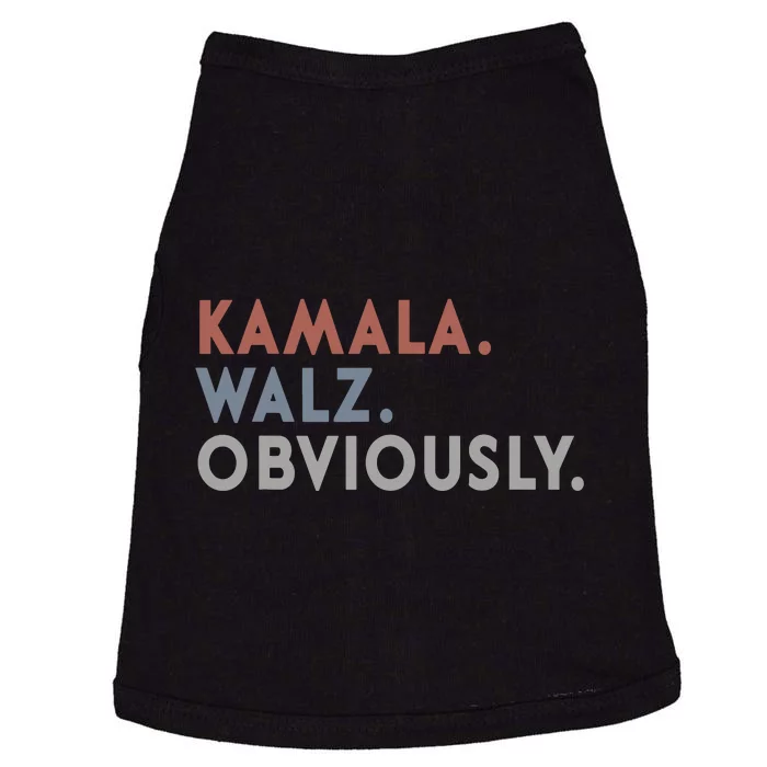 Kamala Harris Tim Walz Obviously Vote Harris Waltz 2024 Doggie Tank