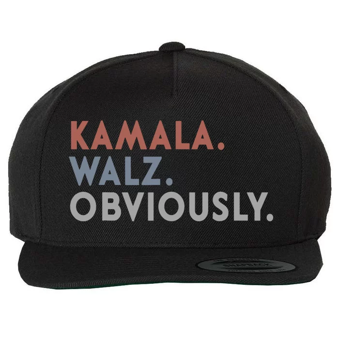 Kamala Harris Tim Walz Obviously Vote Harris Waltz 2024 Wool Snapback Cap