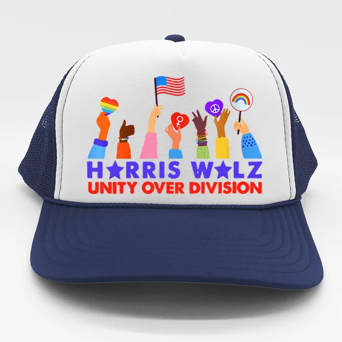 Kamala Harris Tim Walz Walz Boho Aesthetic Trucker Hat