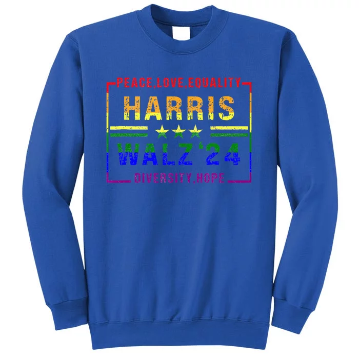 Kamala Harris Tim Walz 2024 Peace Lgbt Harris Walz Waltz Sweatshirt