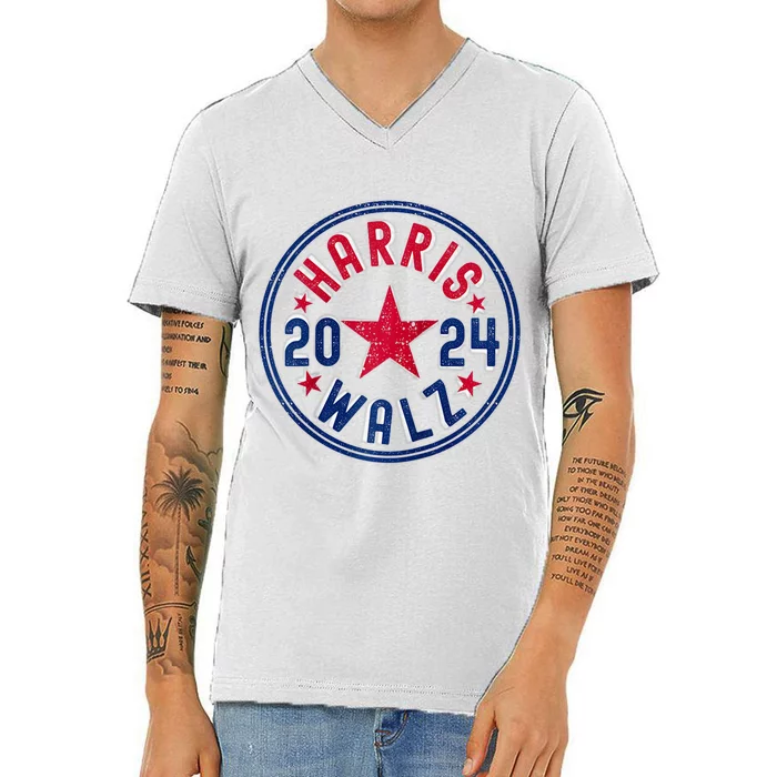 Kamala Harris Tim Walz Waltz Election Party Wear V-Neck T-Shirt