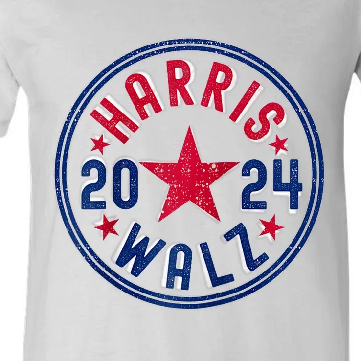 Kamala Harris Tim Walz Waltz Election Party Wear V-Neck T-Shirt