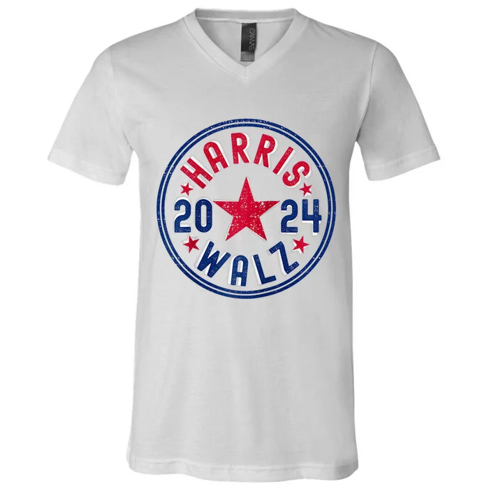 Kamala Harris Tim Walz Waltz Election Party Wear V-Neck T-Shirt