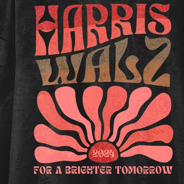 Kamala Harris Tim Walz 2024 Boho Aesthetic Harris Waltz 2024 Hooded Wearable Blanket