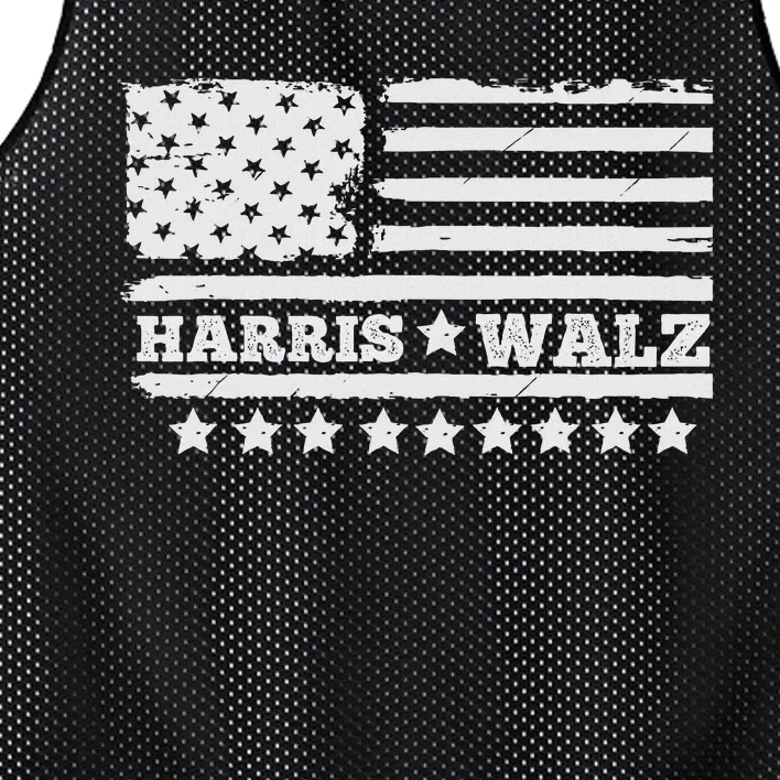 Kamala Harris Tim Walz Waltz Mesh Reversible Basketball Jersey Tank