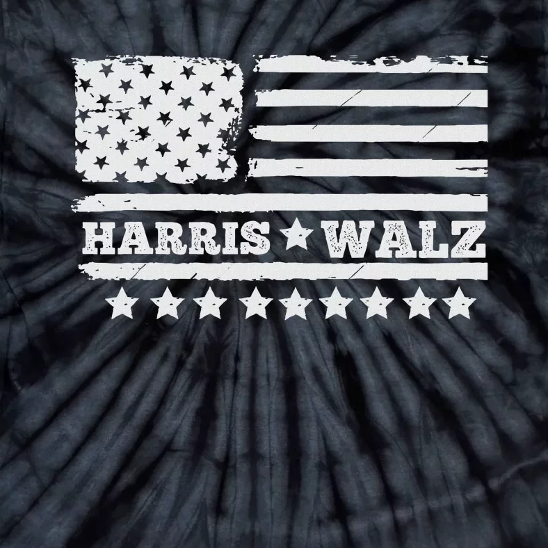 Kamala Harris Tim Walz Waltz Tie-Dye T-Shirt