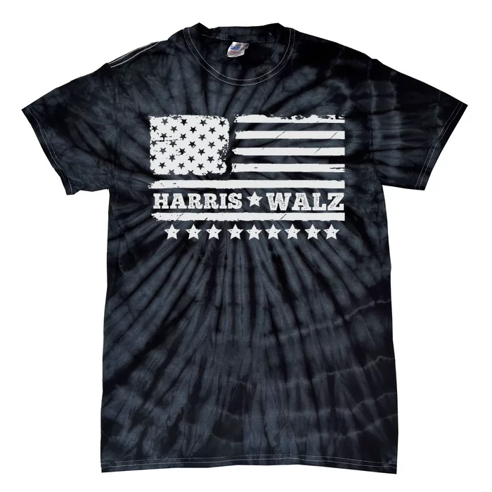 Kamala Harris Tim Walz Waltz Tie-Dye T-Shirt