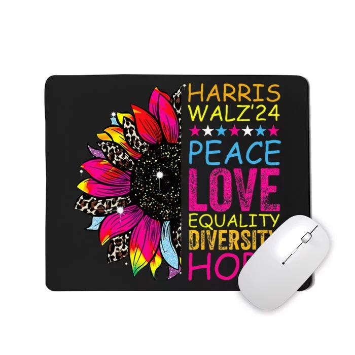 Kamala Harris Tim Walz 2024 Peace Lgbt Mousepad