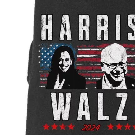 Kamala Harris Tim Walz Waltz Doggie 3-End Fleece Hoodie