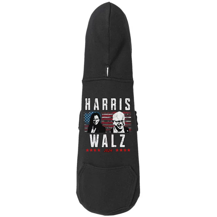 Kamala Harris Tim Walz Waltz Doggie 3-End Fleece Hoodie