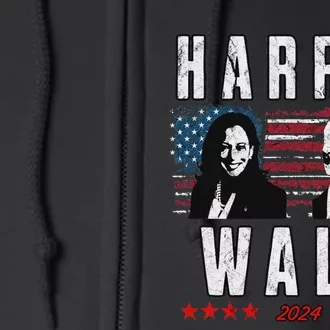 Kamala Harris Tim Walz Waltz Full Zip Hoodie