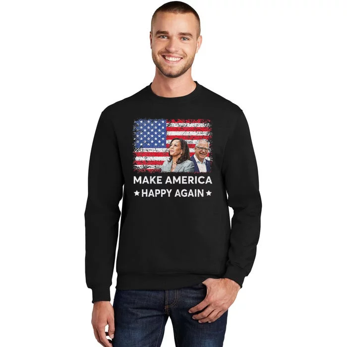 Kamala Harris Tim Waltz Walz 2024 Make America Happy Again Sweatshirt