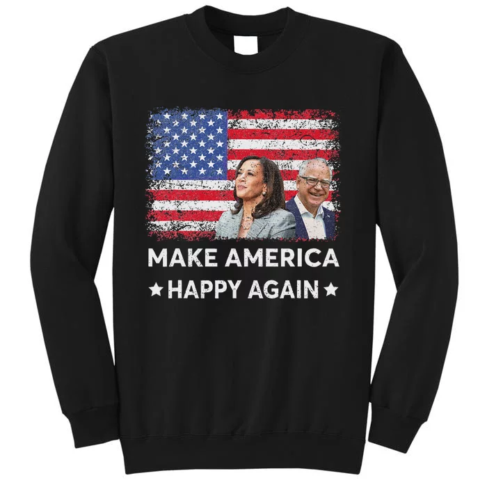 Kamala Harris Tim Waltz Walz 2024 Make America Happy Again Sweatshirt