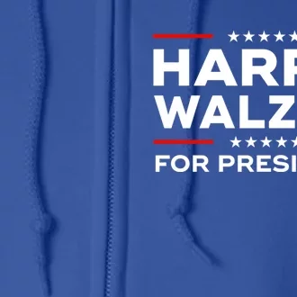 Kamala Harris Tim Waltz 2024 Harris Waltz Election Campaign Funny Gift Full Zip Hoodie