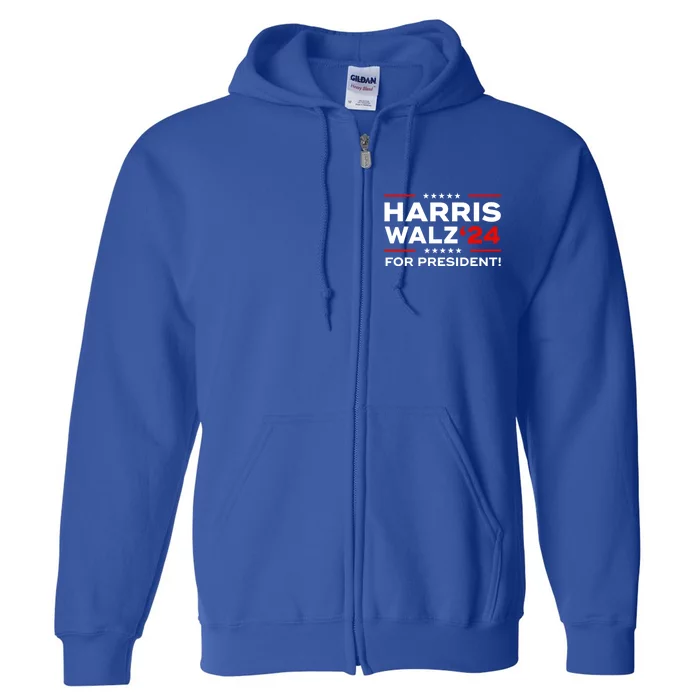 Kamala Harris Tim Waltz 2024 Harris Waltz Election Campaign Funny Gift Full Zip Hoodie