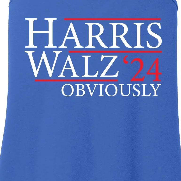 Kamala Harris Tim Walz Obviously Election 2024 Harris Waltz Gift Ladies Essential Tank