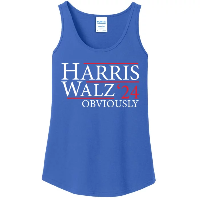 Kamala Harris Tim Walz Obviously Election 2024 Harris Waltz Gift Ladies Essential Tank