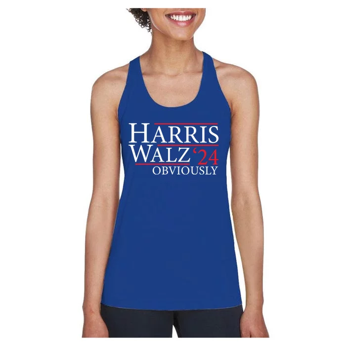 Kamala Harris Tim Walz Obviously Election 2024 Harris Waltz Gift Women's Racerback Tank