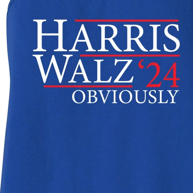 Kamala Harris Tim Walz Obviously Election 2024 Harris Waltz Gift Women's Racerback Tank