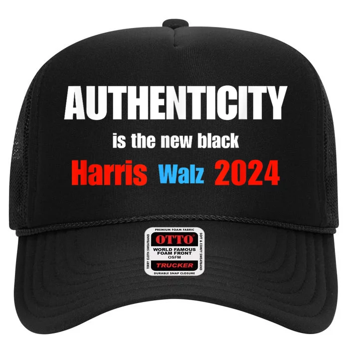 Kamala Harris Tim Walz 2024 Presidential Election High Crown Mesh Trucker Hat