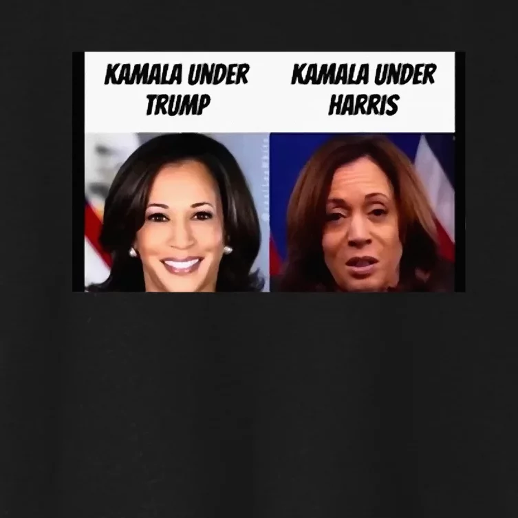 Kamala Harris Under Trump Funny Trump Supporter Women's Crop Top Tee