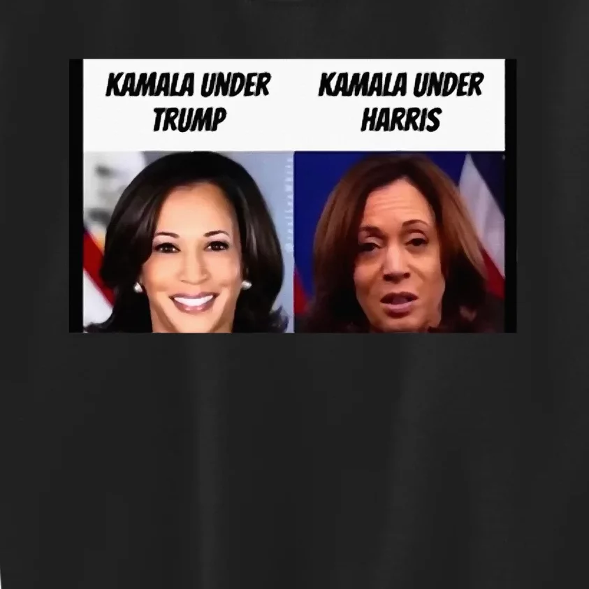 Kamala Harris Under Trump Funny Trump Supporter Kids Sweatshirt