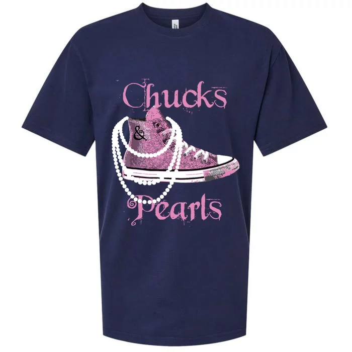 Kamala Harris Vice President Chucks And Pearls Sueded Cloud Jersey T-Shirt