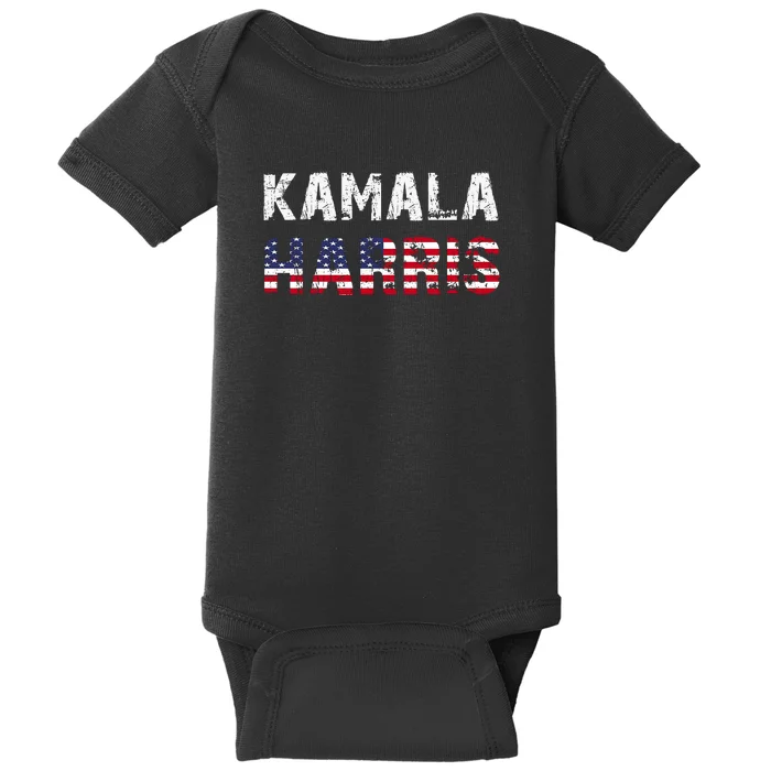 Kamala Harris | Vote 2024 America Flag Usa Baby Bodysuit