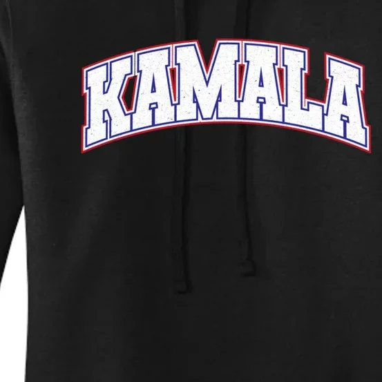 Kamala Harris Varsity Style Arch Lettering Women's Pullover Hoodie