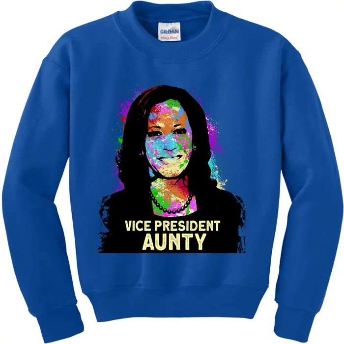 Kamala Harris Vice President Aunty Inauguration Day 2021 Gift Kids Sweatshirt