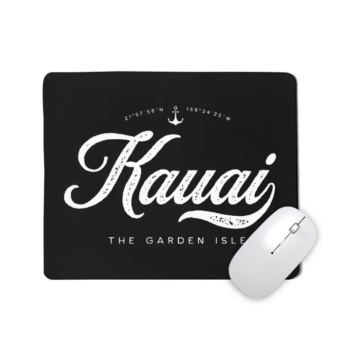 Kauai Hawaii Vintage Retro Mousepad