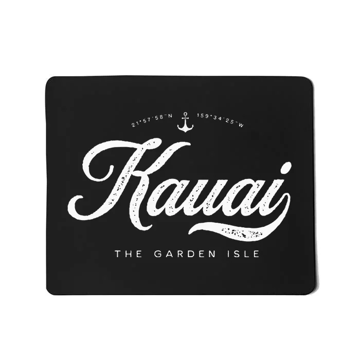 Kauai Hawaii Vintage Retro Mousepad