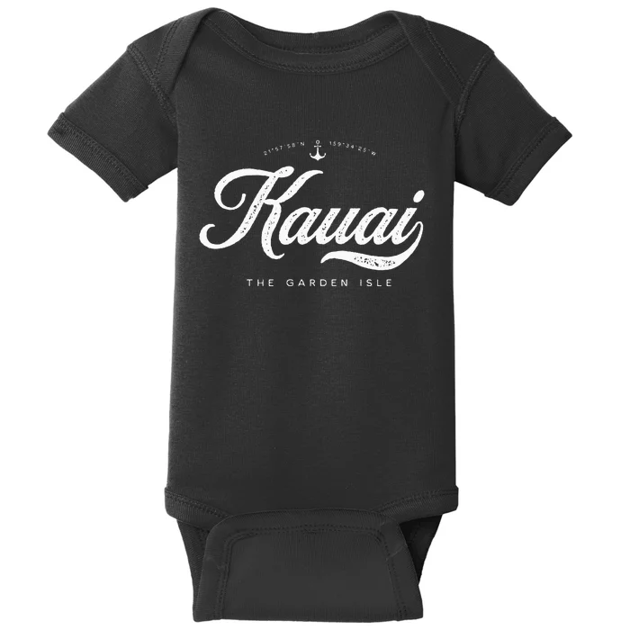 Kauai Hawaii Vintage Retro Baby Bodysuit