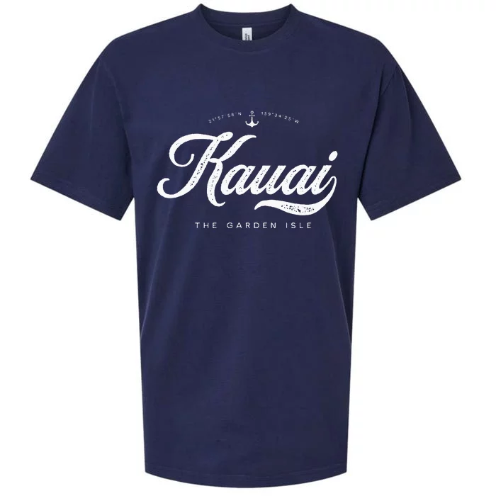 Kauai Hawaii Vintage Retro Sueded Cloud Jersey T-Shirt